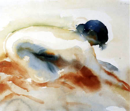 Edvard Munch - Akt kniend, Ausschnitt