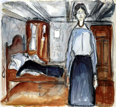 Edvard Munch - Mort de Marat, L'homme et la femme III