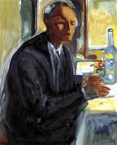 Edvard Munch - Selbstporträt an der Hochzeitstafel I