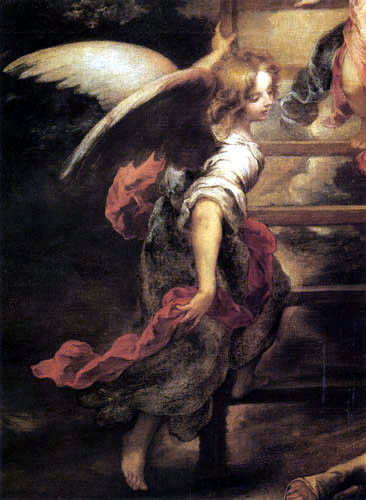Bartolomé Esteban Murillo (Pérez) - The ladder of Jacob, detail