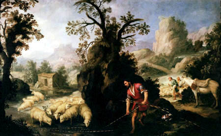 Bartolomé Esteban Murillo (Pérez) - Jacob Setting the Peeled Rods before the Flock of Laban