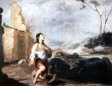 Bartolomé Esteban Murillo (Pérez) - The Prodigal Son Feeding the Swine