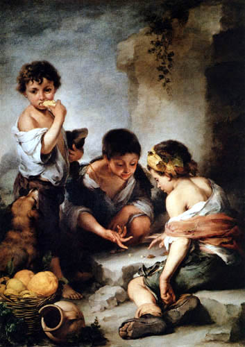Bartolomé Esteban Murillo (Pérez) - Enfants jouant des matrices