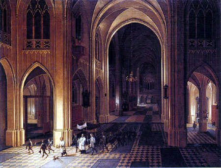 Pieter Neefs der Jüngere - Inneres der Kathedrale von Antwerpen