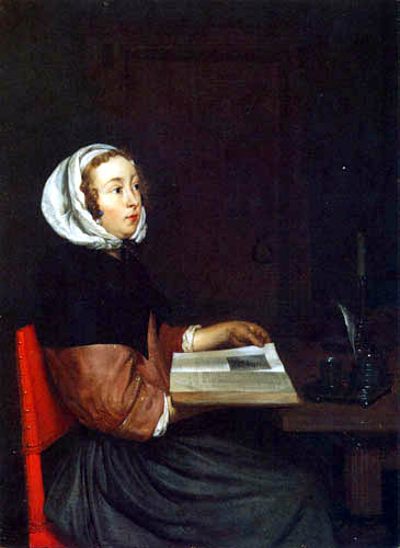 Eglon H. van der Neer - Reading woman