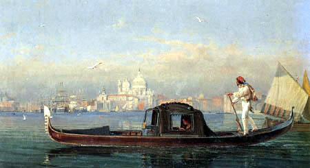 Friedrich Nerly (Nehrlich) - Gondolier of Venice
