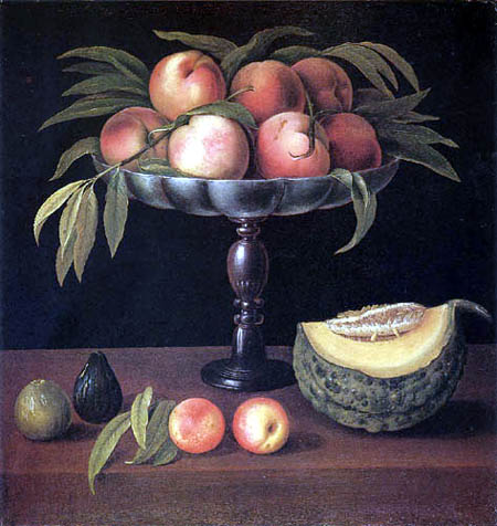 Panfilo Nuvolone - Goblet with peaches, melon and figs
