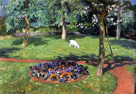 Fritz Overbeck - Lämmi in the garden