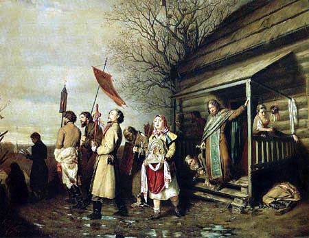 Wassili Perow - Paschal Procession in the village