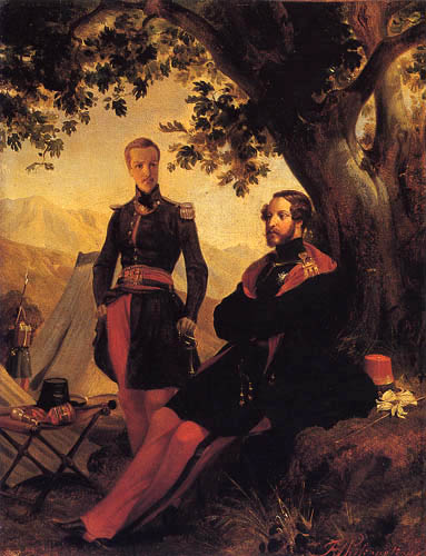 Henri Félix Emmanuel Philippoteaux - The duke of Orléans and the duke of Aumale in Algeria
