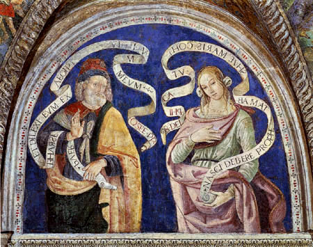 Pinturicchio (Bernardino di Betto) - Le Prophète Osée et la Sibylle de Delphes