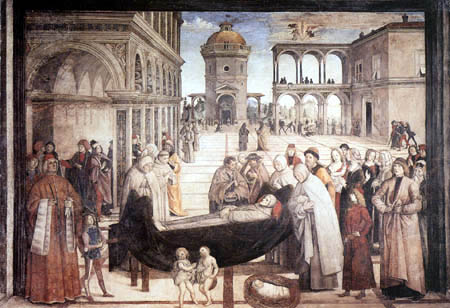 Pinturicchio (Bernardino di Betto) - The death of Saint Bernardino