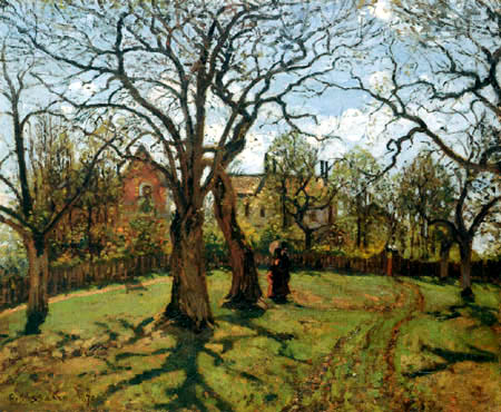 Camille Pissarro - Kastanienbäume in Louveciennes