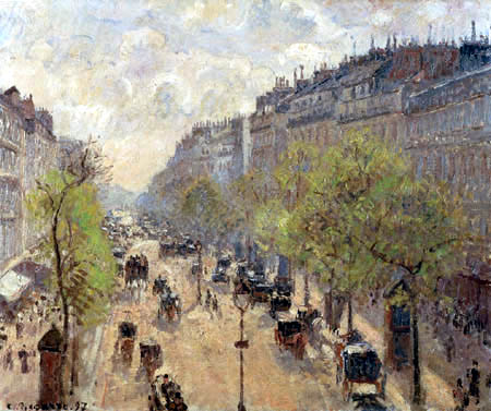 Camille Pissarro - Der Boulevard Montmartre im Frühling