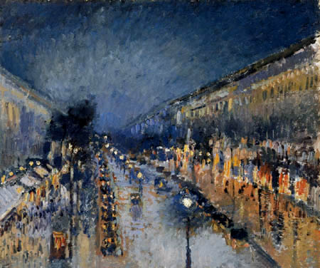 Camille Pissarro - Der Boulevard Montmartre, Nachts