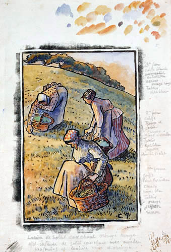 Camille Pissarro - Women grass cutting