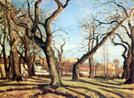 Camille Pissarro - La floresta de castaña cerca de Louveciennes