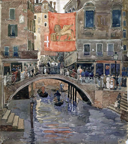 Maurice Brazil Prendergast - Kanalszene, Venedig