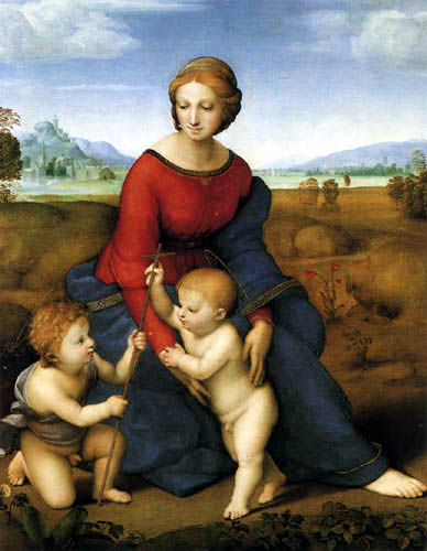 Raffaelo Raffael (Santi Sanzio, Raffael da Urbino) - Madonna im Grünen