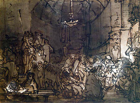 Hermansz. van Rijn Rembrandt - Jesus in the temple