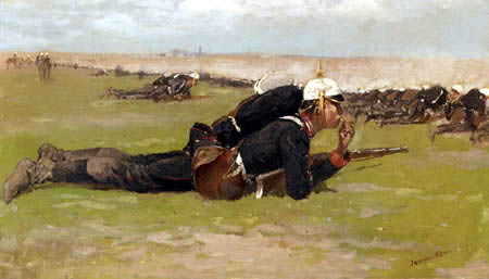 Frederic Remington - Drill in the Prussian Infantry