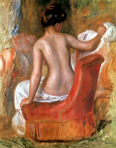 Pierre Auguste Renoir - Akt im Sessel