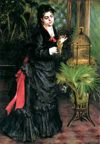 Pierre Auguste Renoir - Dame mit Papagei