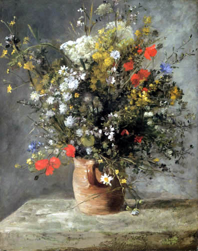 Pierre Auguste Renoir - Flowers in a vase