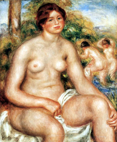 Pierre Auguste Renoir - Una bañista sentado