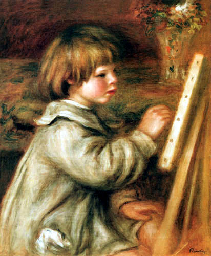 Pierre Auguste Renoir - Coco painting
