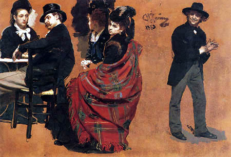 Ilja Jefimowitsch Repin - Sketch of persons