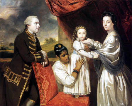 Sir Joshua Reynolds - George Clive und Familie mit Kindermädchen