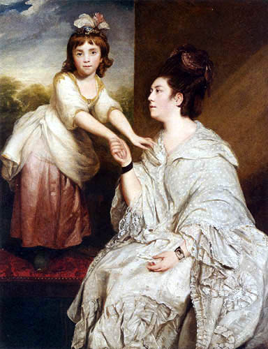 Sir Joshua Reynolds - Mrs. Otway and her daughter Jane