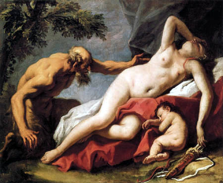 Sebastiano Ricci - Venus, Amor und Satyr