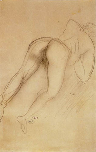 Auguste Rodin - Frauenakt, auf dem Bauch liegend