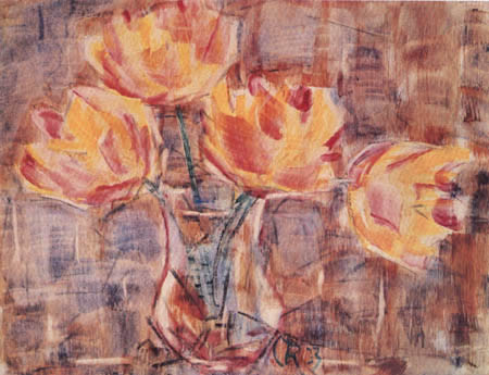 Christian Rohlfs - Yellow Tulips
