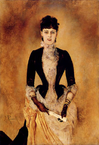 Anton Romako - Portrait of Isabella Reisser