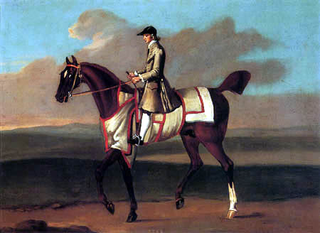 Richard Roper - Star, A Chestnut Racehorse with Groom Up