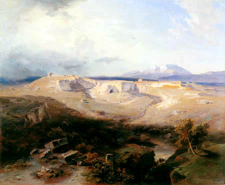 Carl Anton J. Rottmann - Las ruinas de Sición con el Parnaso