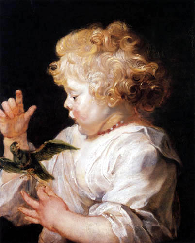 Peter Paul Rubens - Un enfant avec l'oiseau