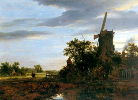 Jacob Isaack van Ruisdael - Windmill on the River