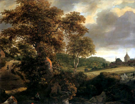 Jacob Isaack van Ruisdael - Die große Eiche vor dem Dorf