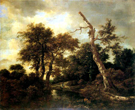 Jacob Isaack van Ruisdael - Sumpfige Waldlandschaft
