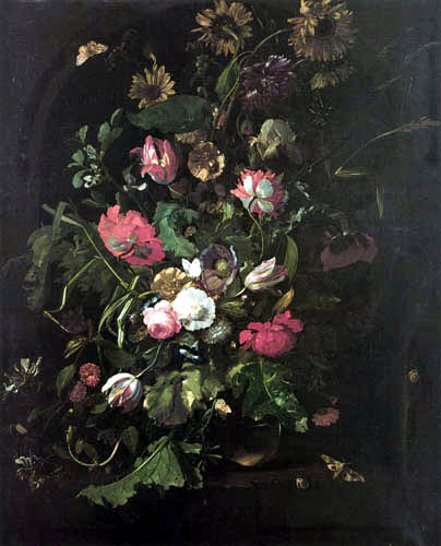 Rachel Ruysch - Naturaleza muerta con las flores