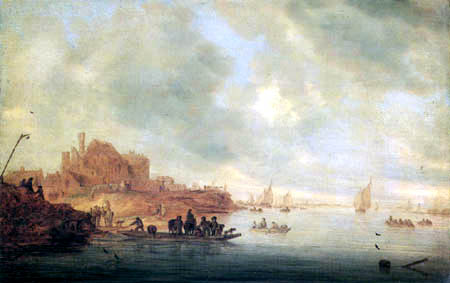 Salomon van Ruysdael - Le bac