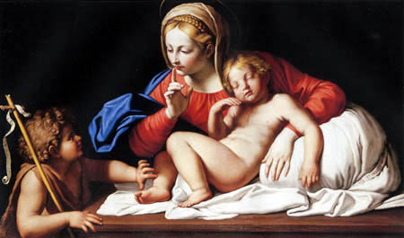 Giovanni Battista Salvi, Il Sassoferrato - Madonna und Kind