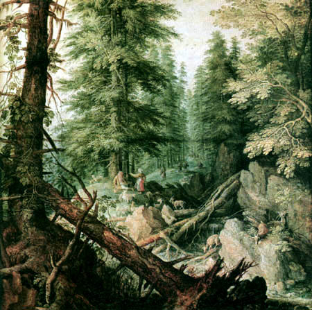 Roelant Savery - A torrent in the forest