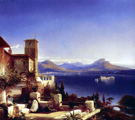 Caspar Johann Nepomuk Scheuren - Vista de Lago Maggiore