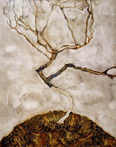 Egon Schiele - Kleiner Baum im Spätherbst