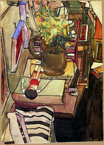 Egon Schiele - Blick in das Atelier